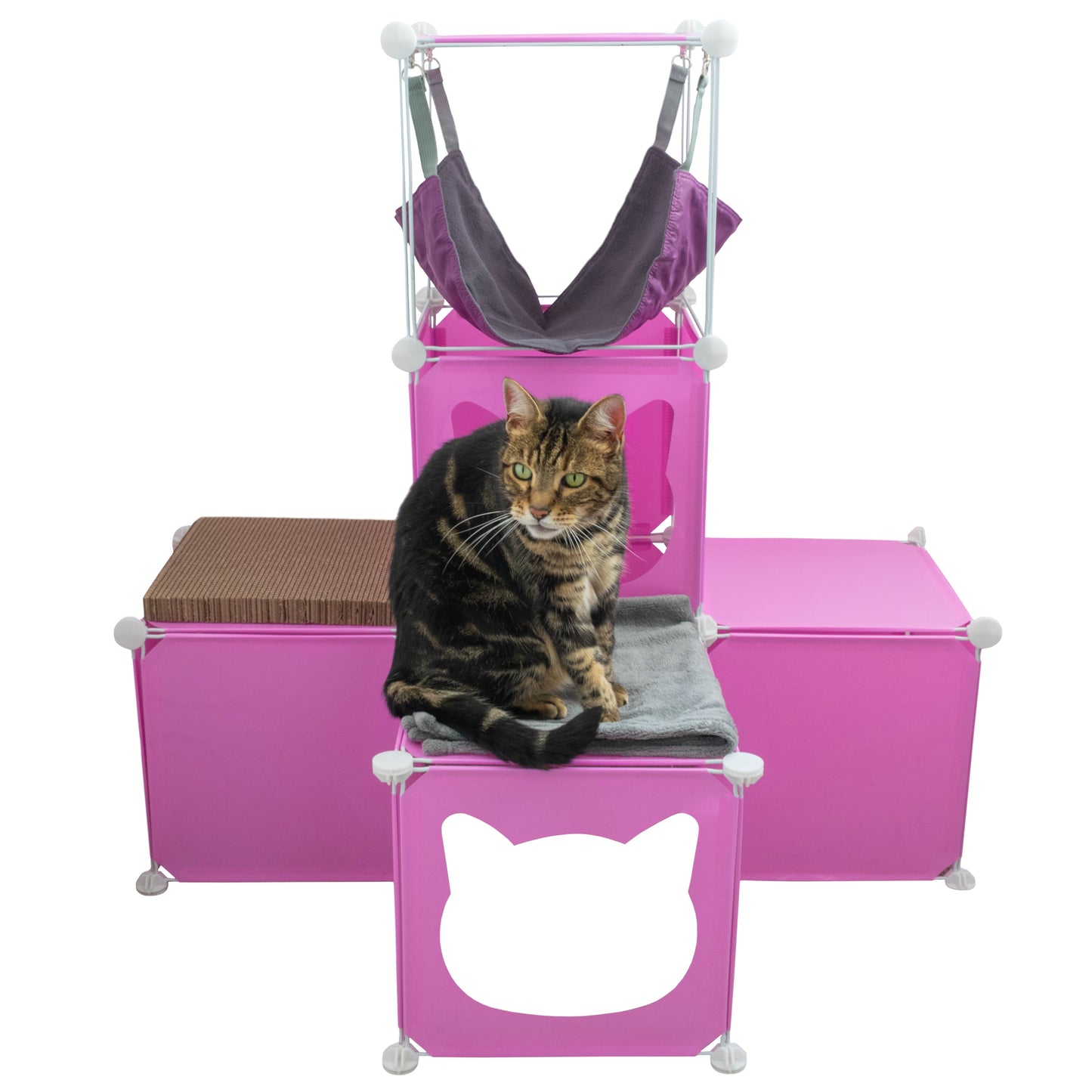 Medium-Sized Kitty Cubby Play Tower