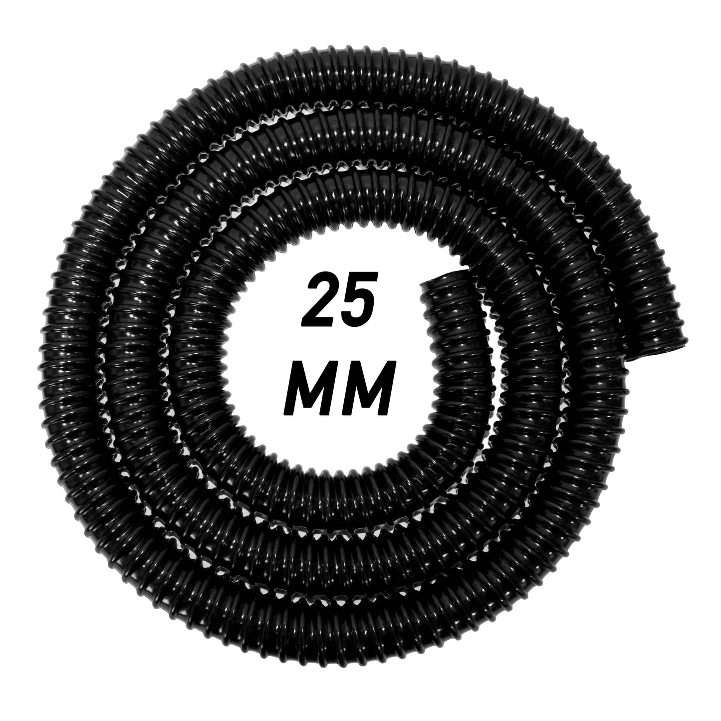 "1" (25mm) Corrugated Hose with 2 Double Wire Hose Clamps