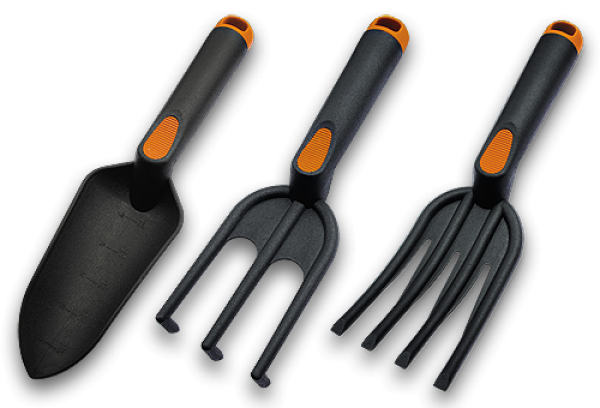 3-Piece Garden Tool Kit with Fibreglass Handles