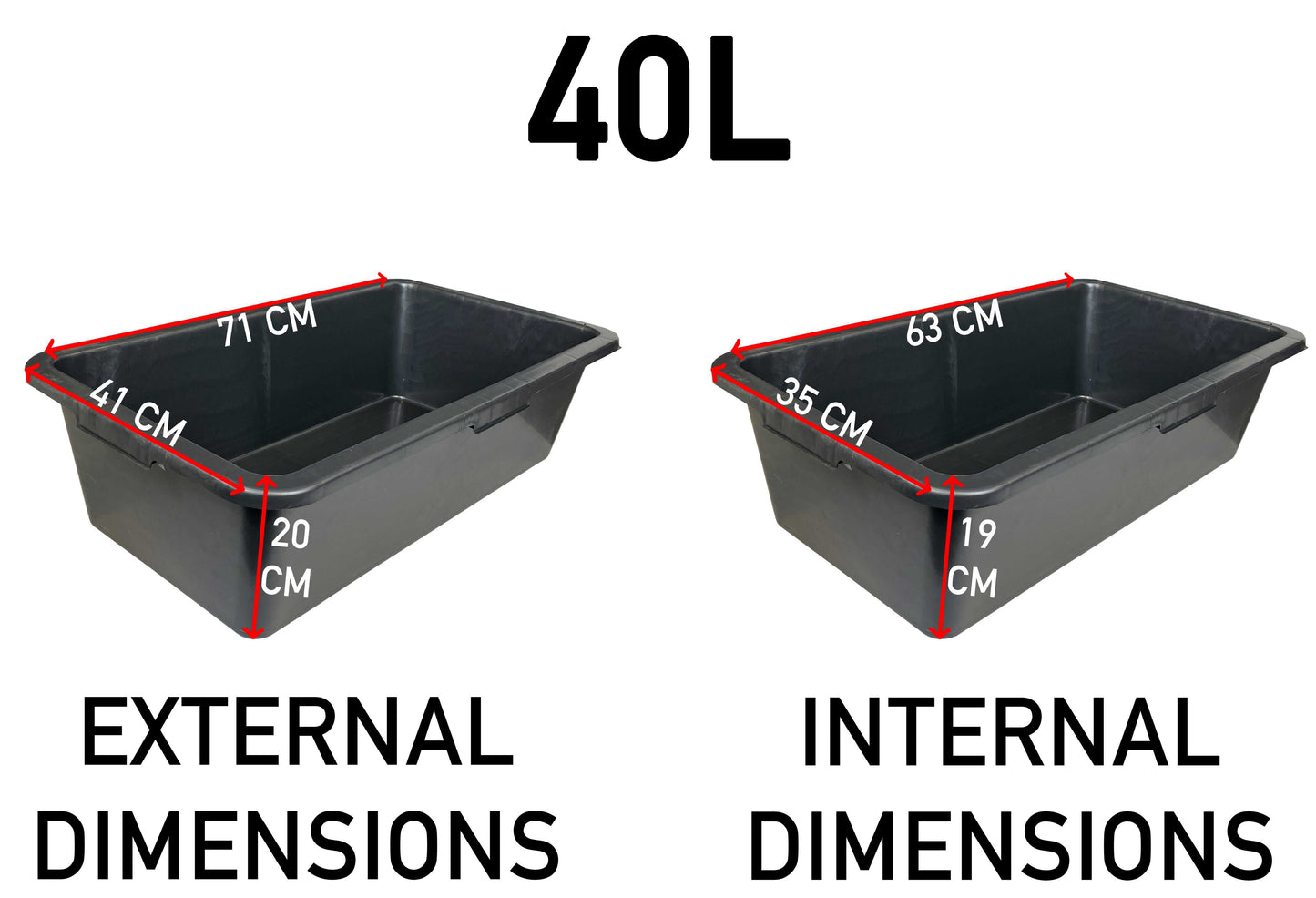 40L Heavy‑Duty Mixing Container
