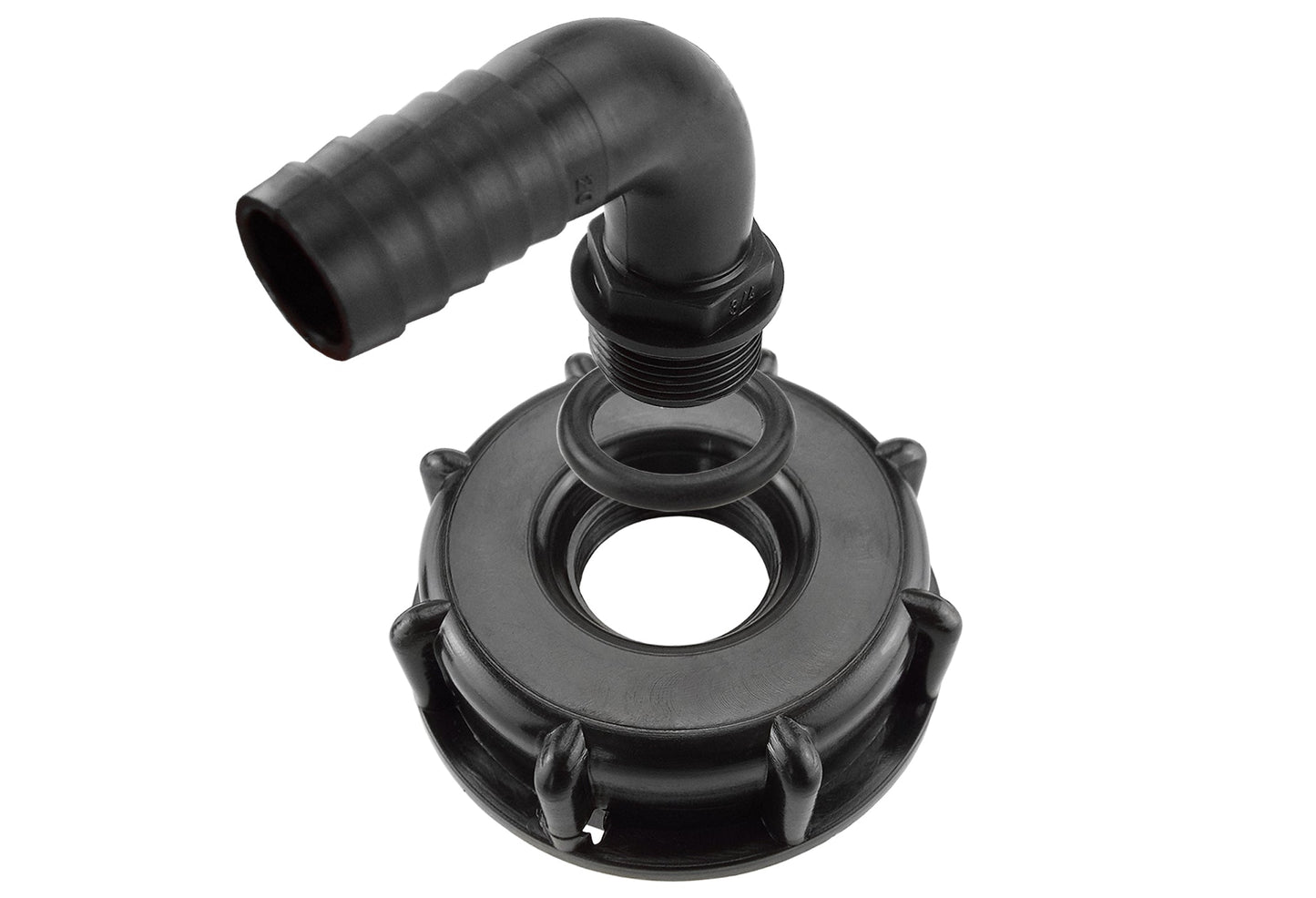 IBC 2” S60X6 Cap with 20mm Barb Elbow Pond Connector