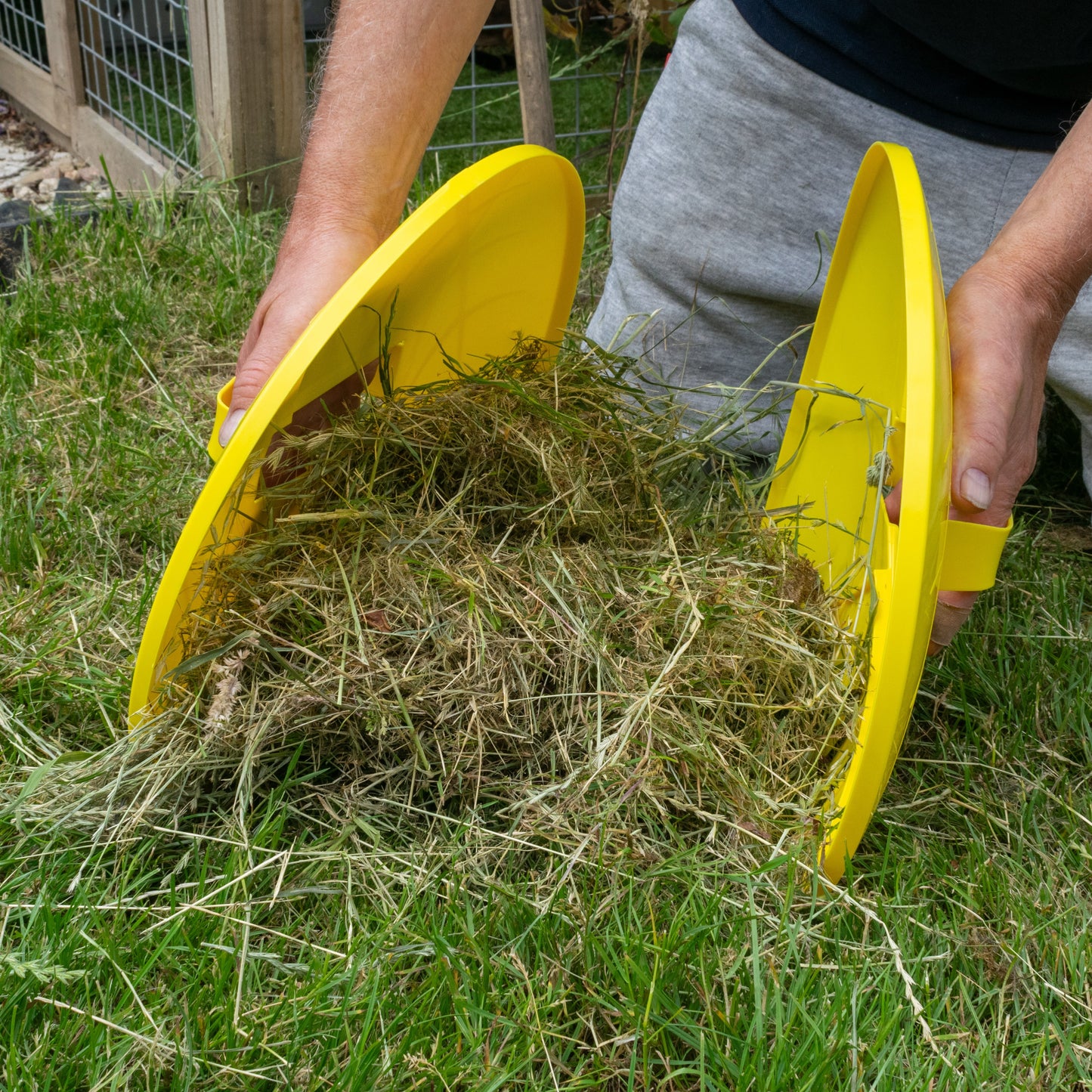 Leaf Grabber Scoops for Garden Cleaning Yellow