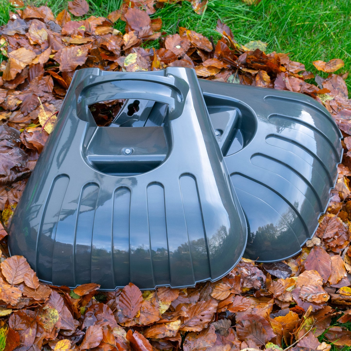 Dark Grey Large Leaf Grabber Scoops for Garden Cleaning