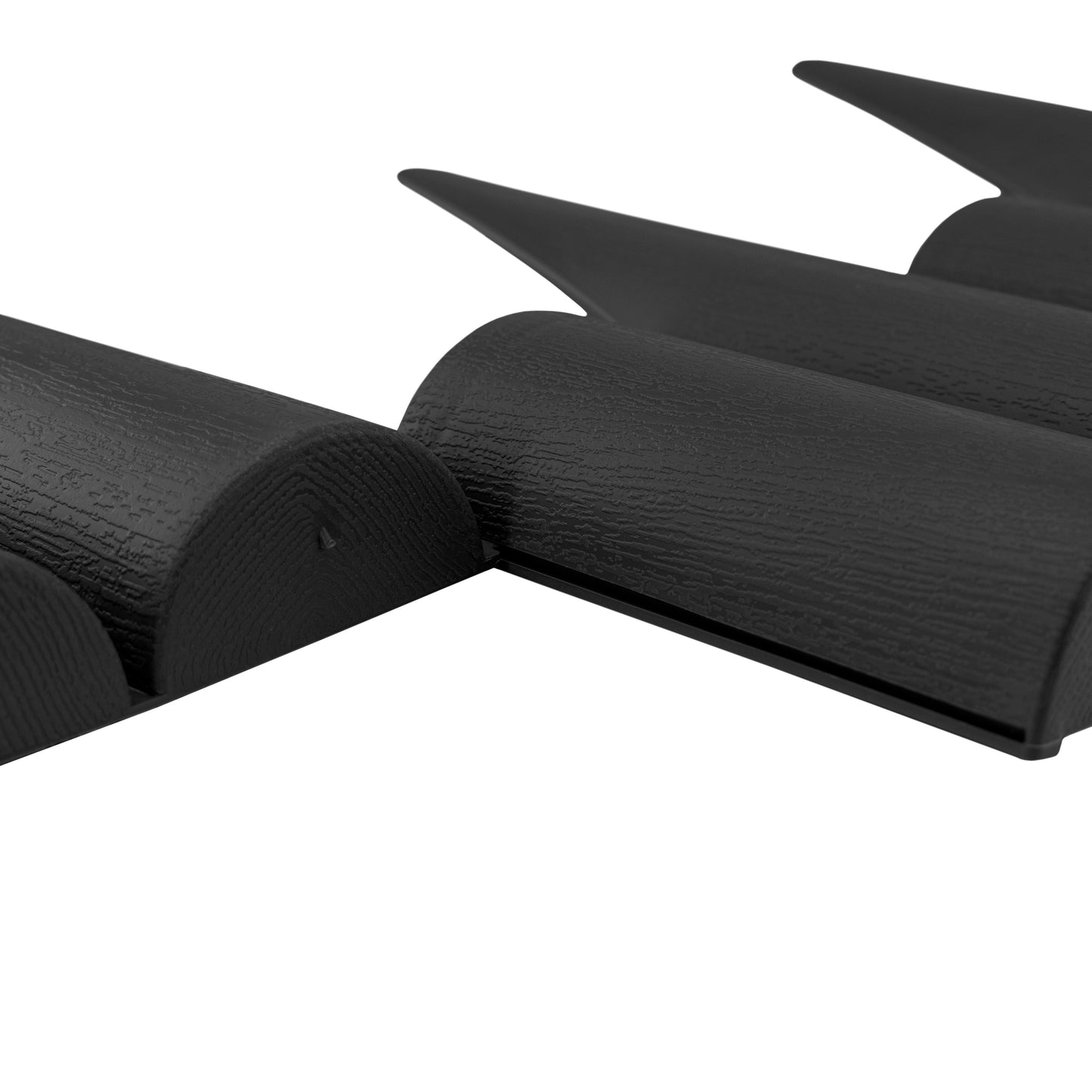 Black Plastic Palisade Lawn Border with Wood Effect 2.5m