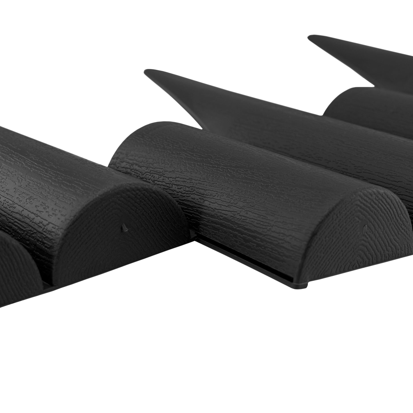 Black Plastic Palisade Lawn Border with Wood Effect 2.5m