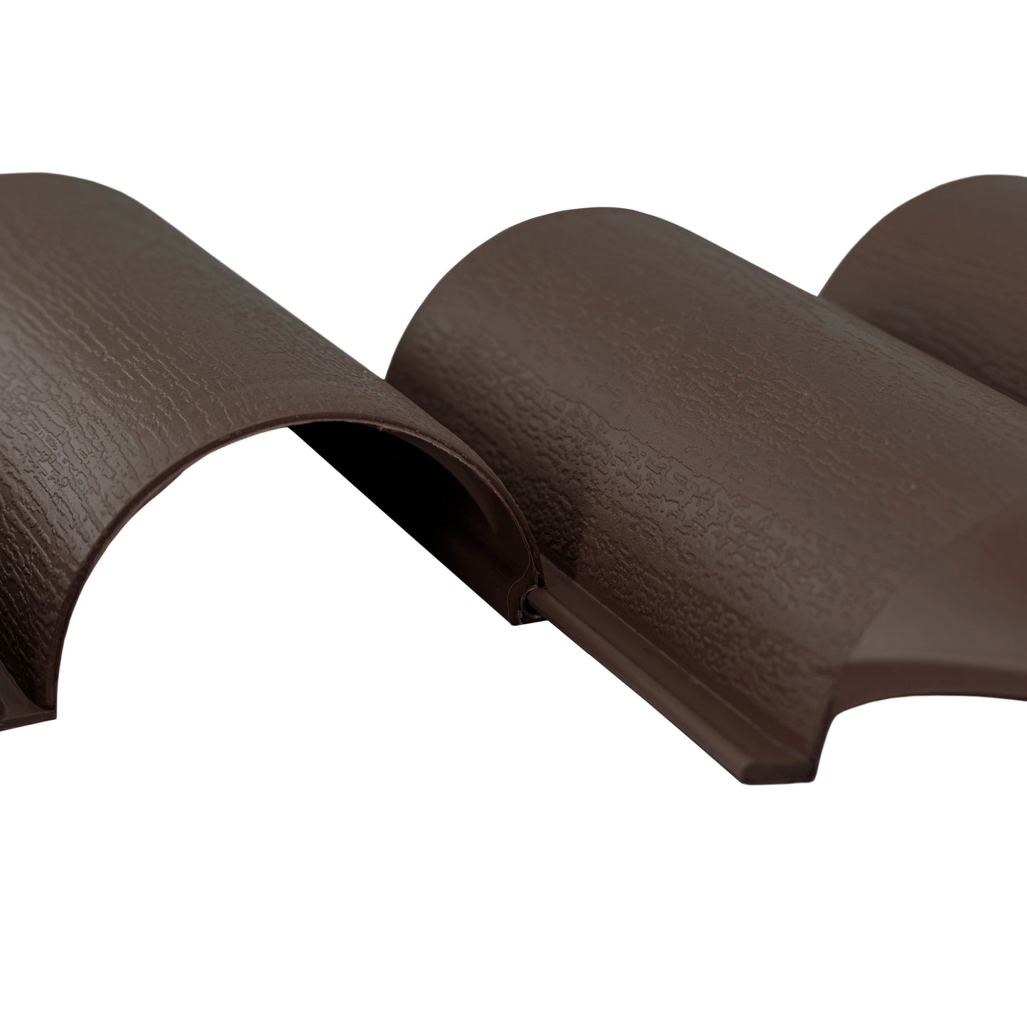 Brown Plastic Palisade Lawn Border with Wood Effect 2.5m
