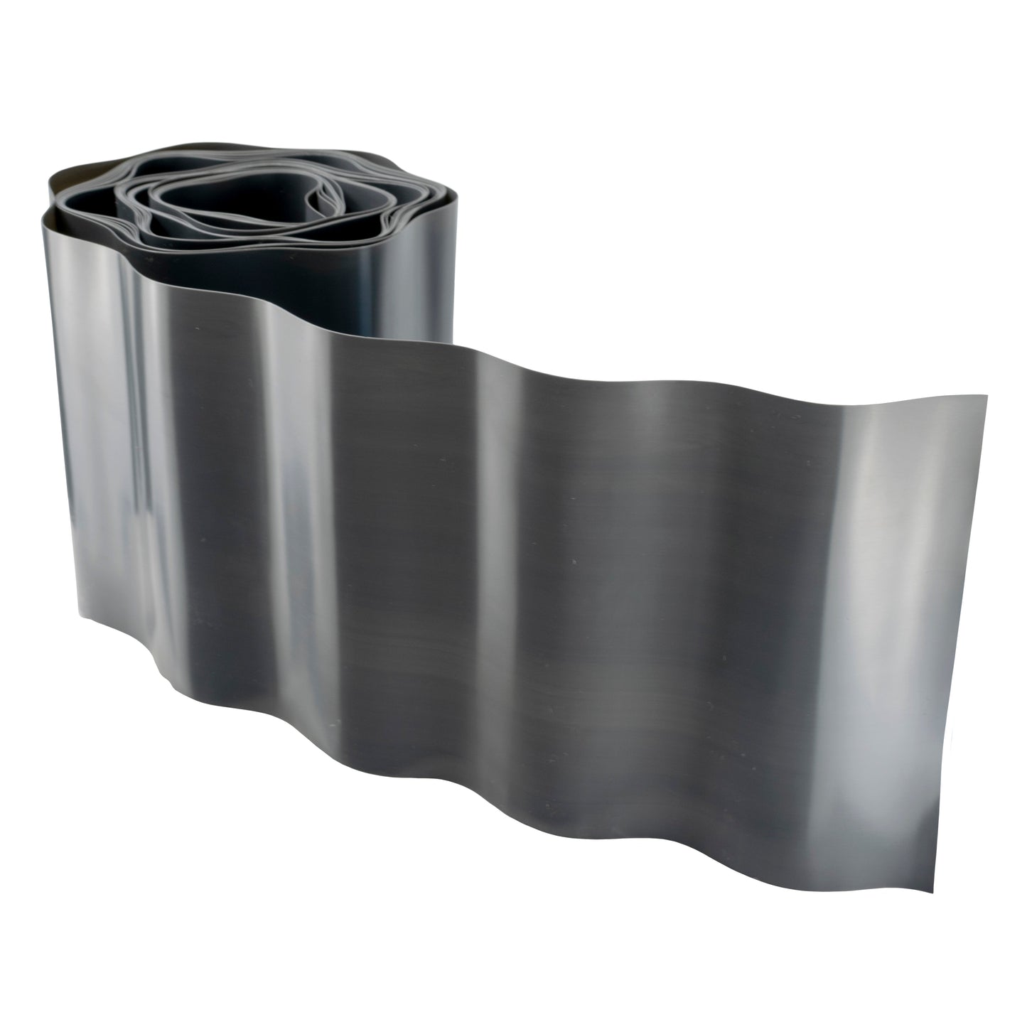 Grey Plastic Wave‑Pattern Lawn Edging Strip – 20cm × 9m
