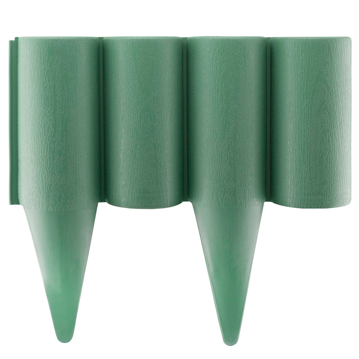 Green Plastic Palisade Lawn Border with Wood Effect 2.5m