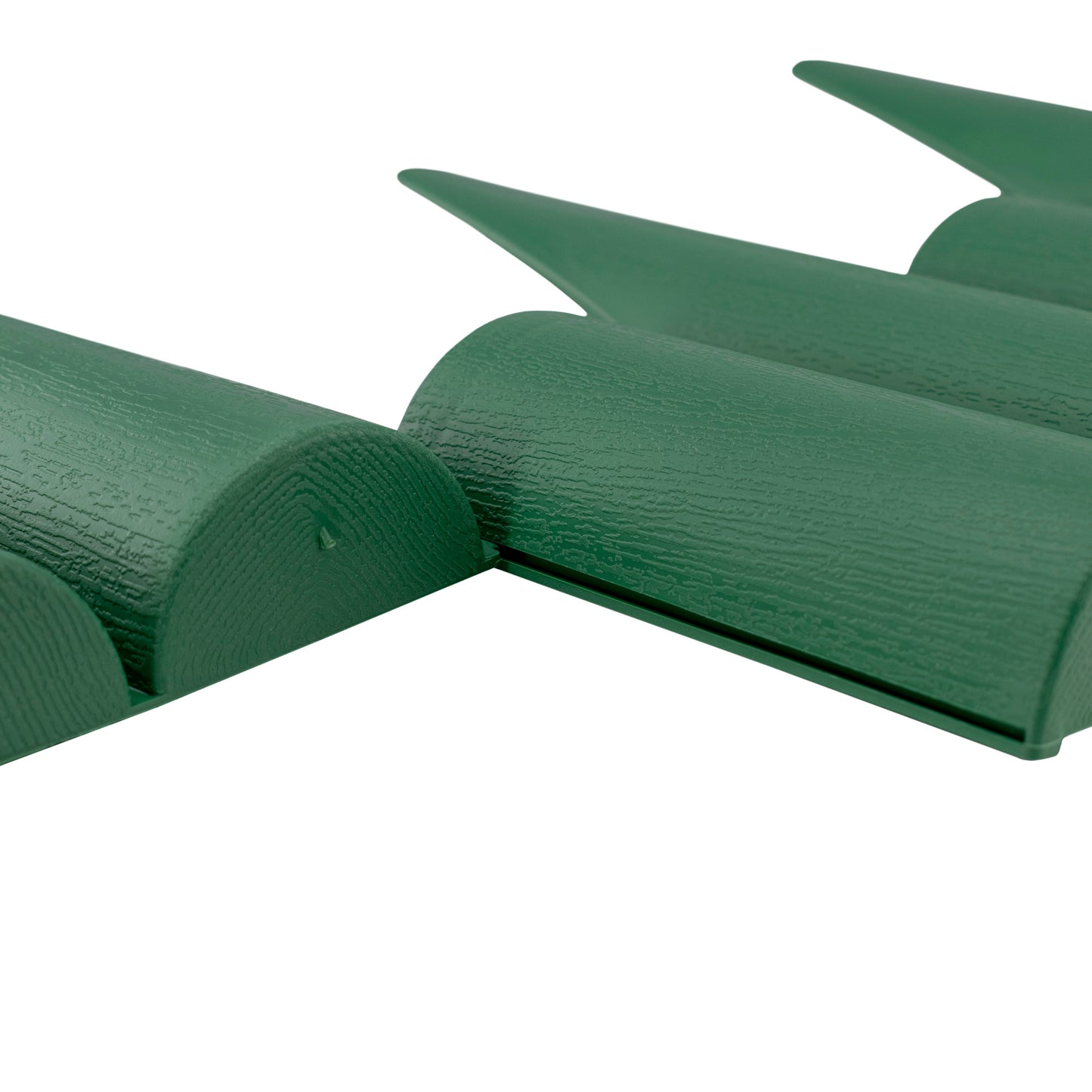 Green Plastic Palisade Lawn Border with Wood Effect 2.5m