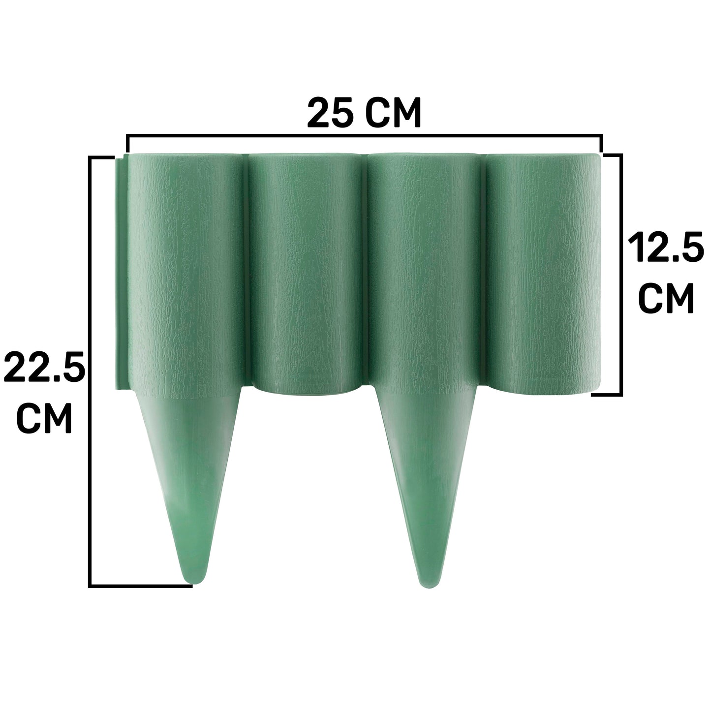 Green Plastic Palisade Lawn Border with Wood Effect 2.5m
