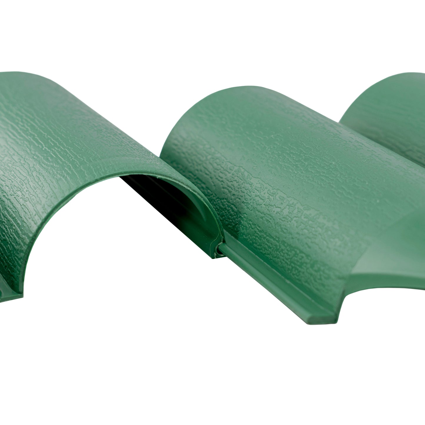 Green Plastic Palisade Lawn Border with Wood Effect 2.5m