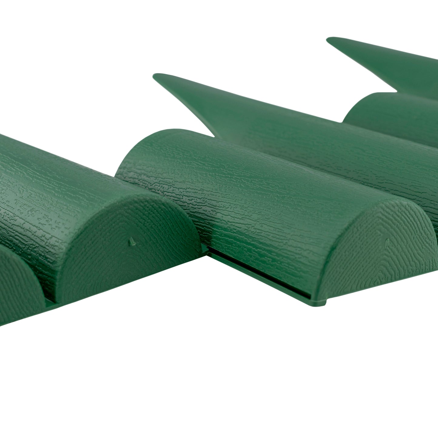 Green Plastic Palisade Lawn Border with Wood Effect 2.5m