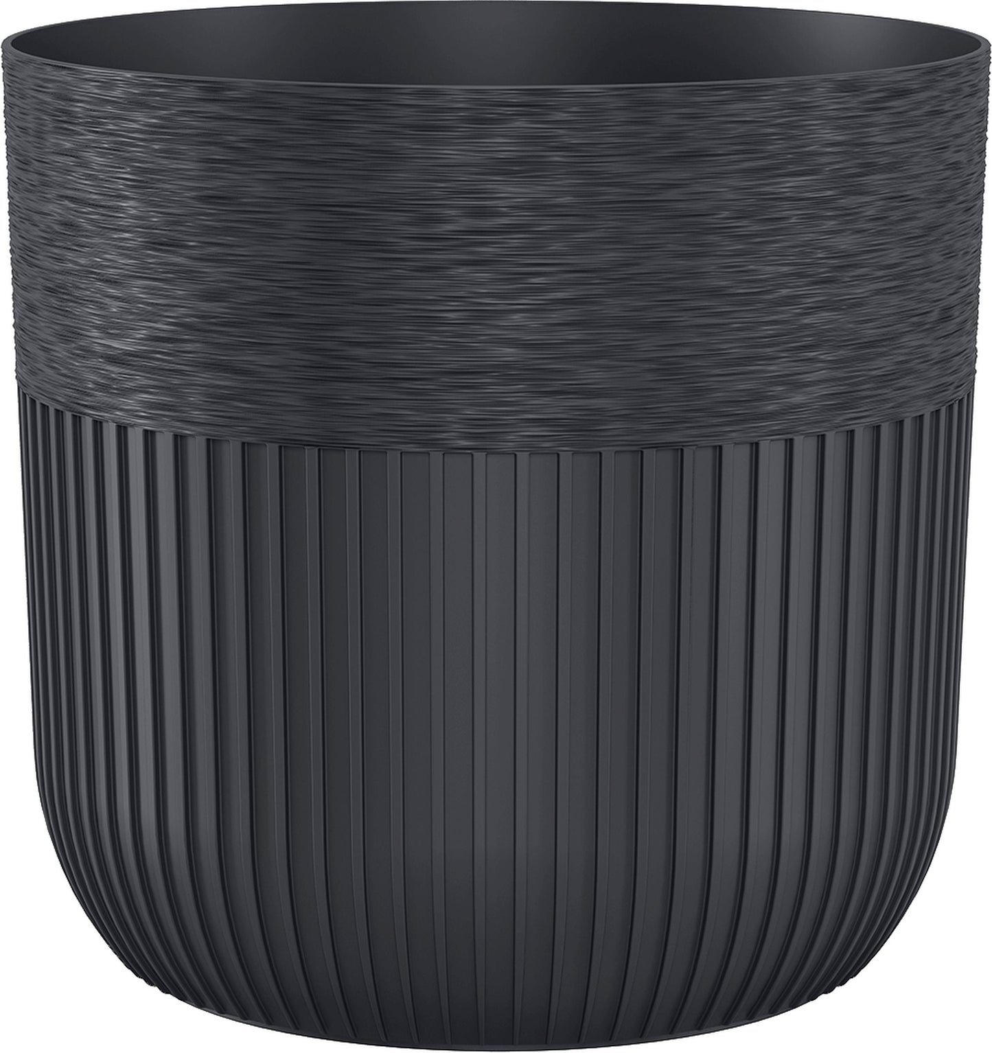 Luca Decorative Pot 160mm – Deep Black, No Drainage Hole