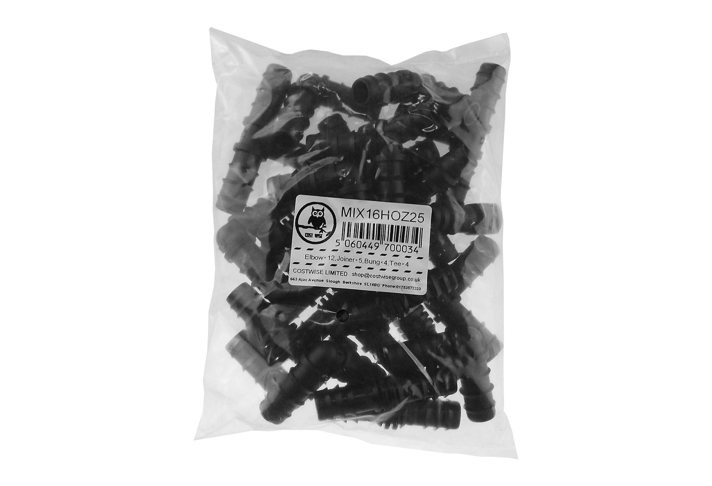 HOZ25 1/2” Barb Hose Connectors Mix
