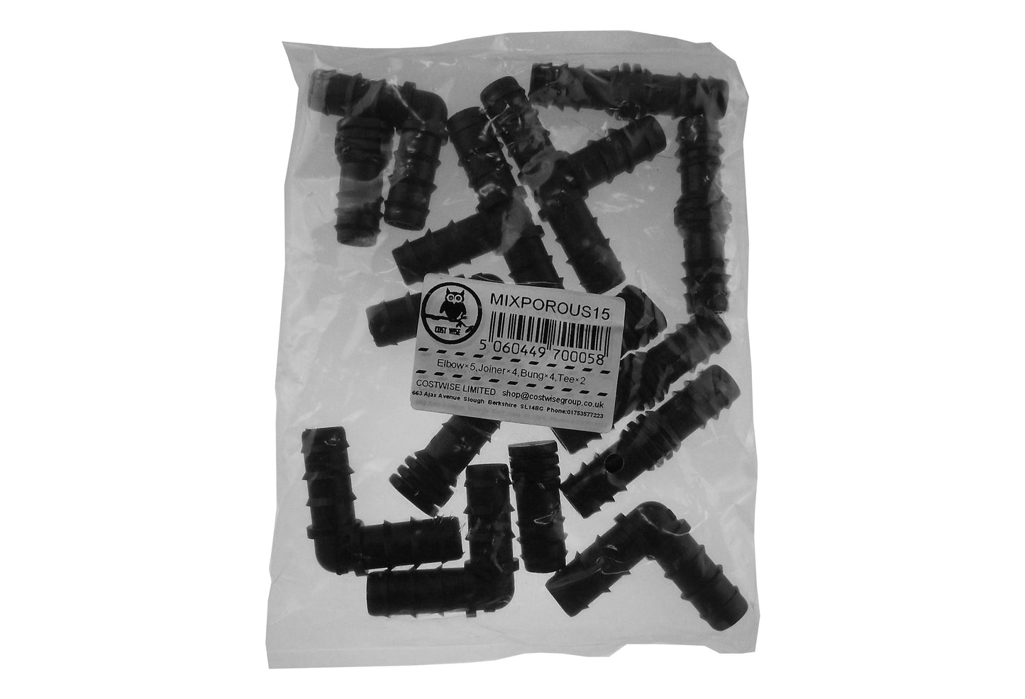 POROUS15 1/2” Barb Hose Connectors Mix