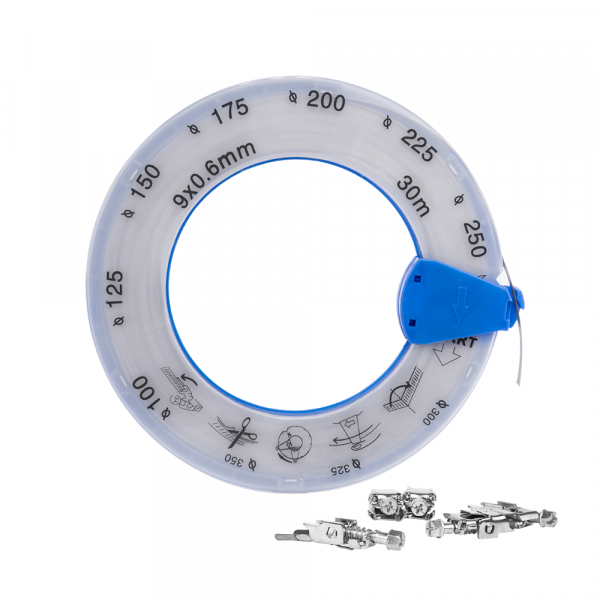 A2 PVC Hose Clip Tape with 50 Clips in Box