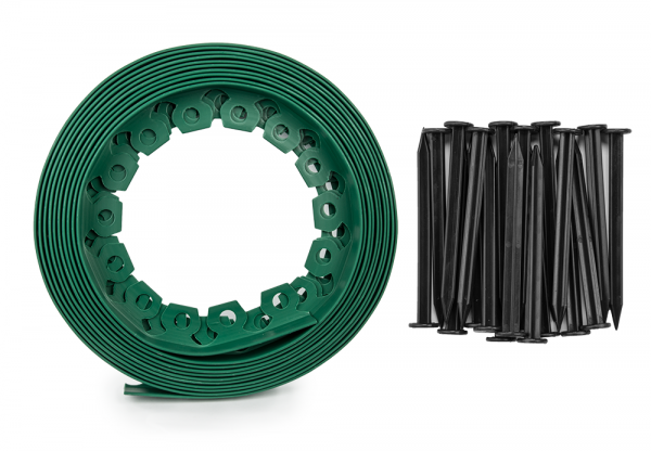 50mm Green Easy Lawn Edging, 10 metres, Including Pegs