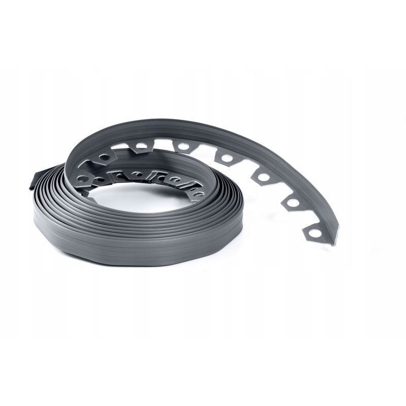 Easy-to-Install Lawn Border Kit, 40mm Grey, 10m Long with Fixing Pegs