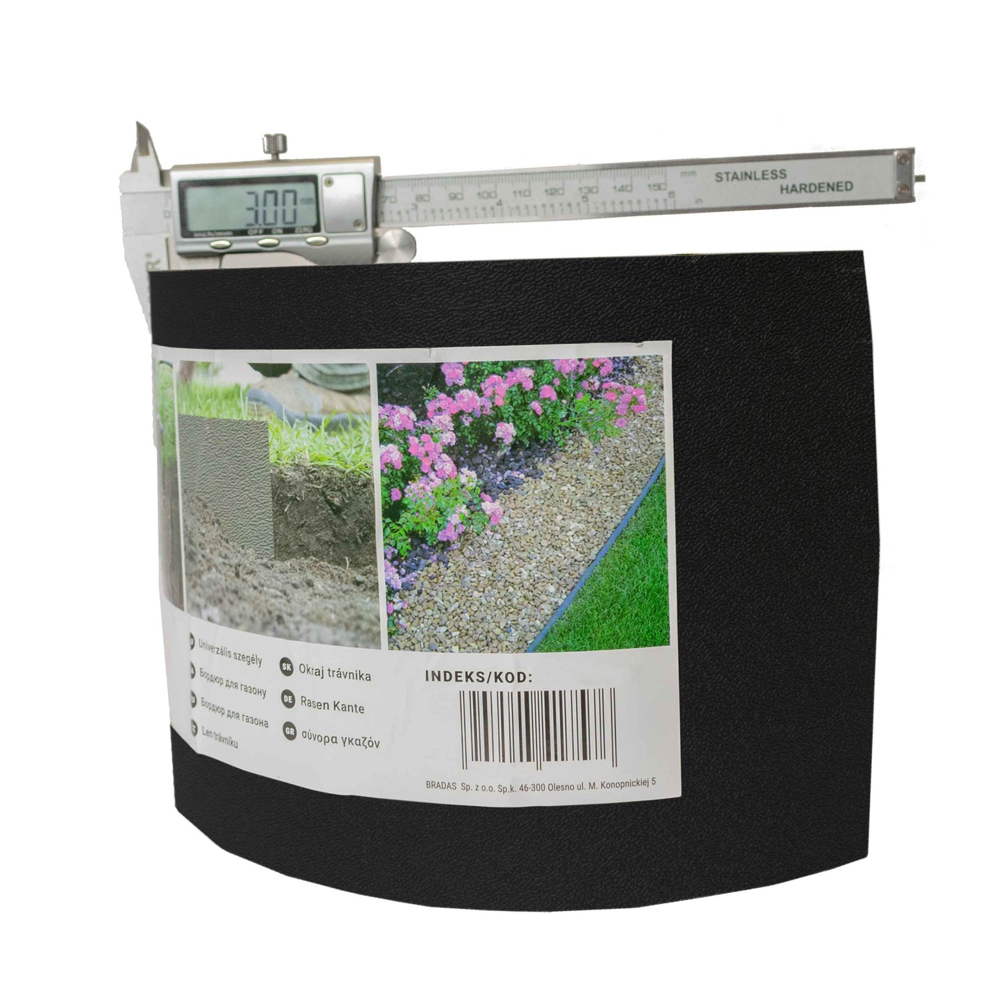 Heavy-Duty Black Garden Lawn Edging 6m x 15cm