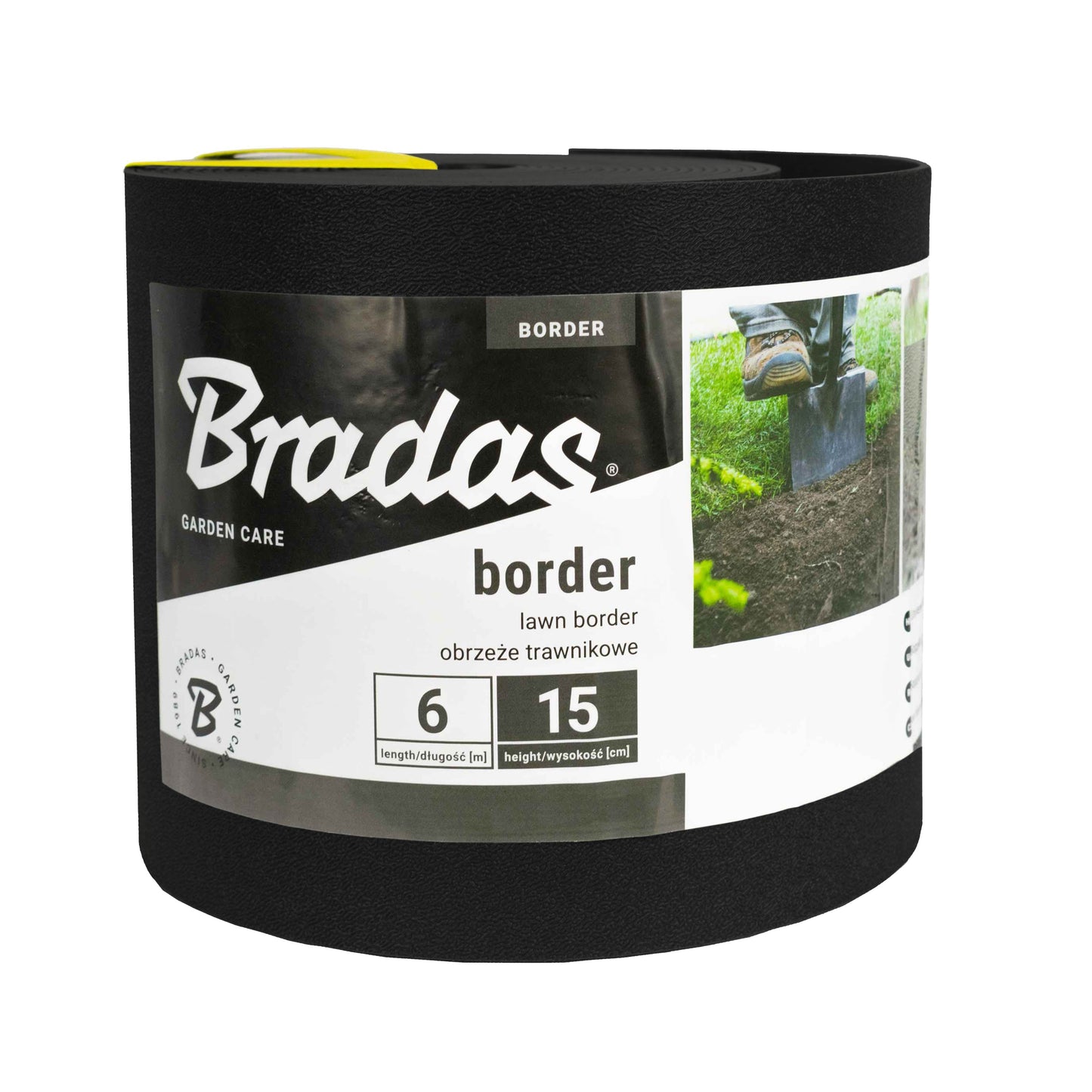 Heavy-Duty Black Garden Lawn Edging 6m x 15cm