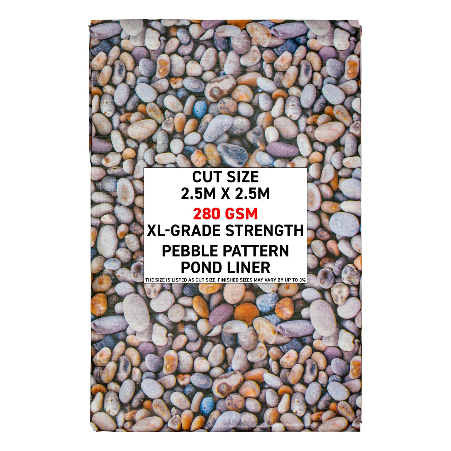 Premium Heavy-Duty Pond Liner 2.5m x 2.5m