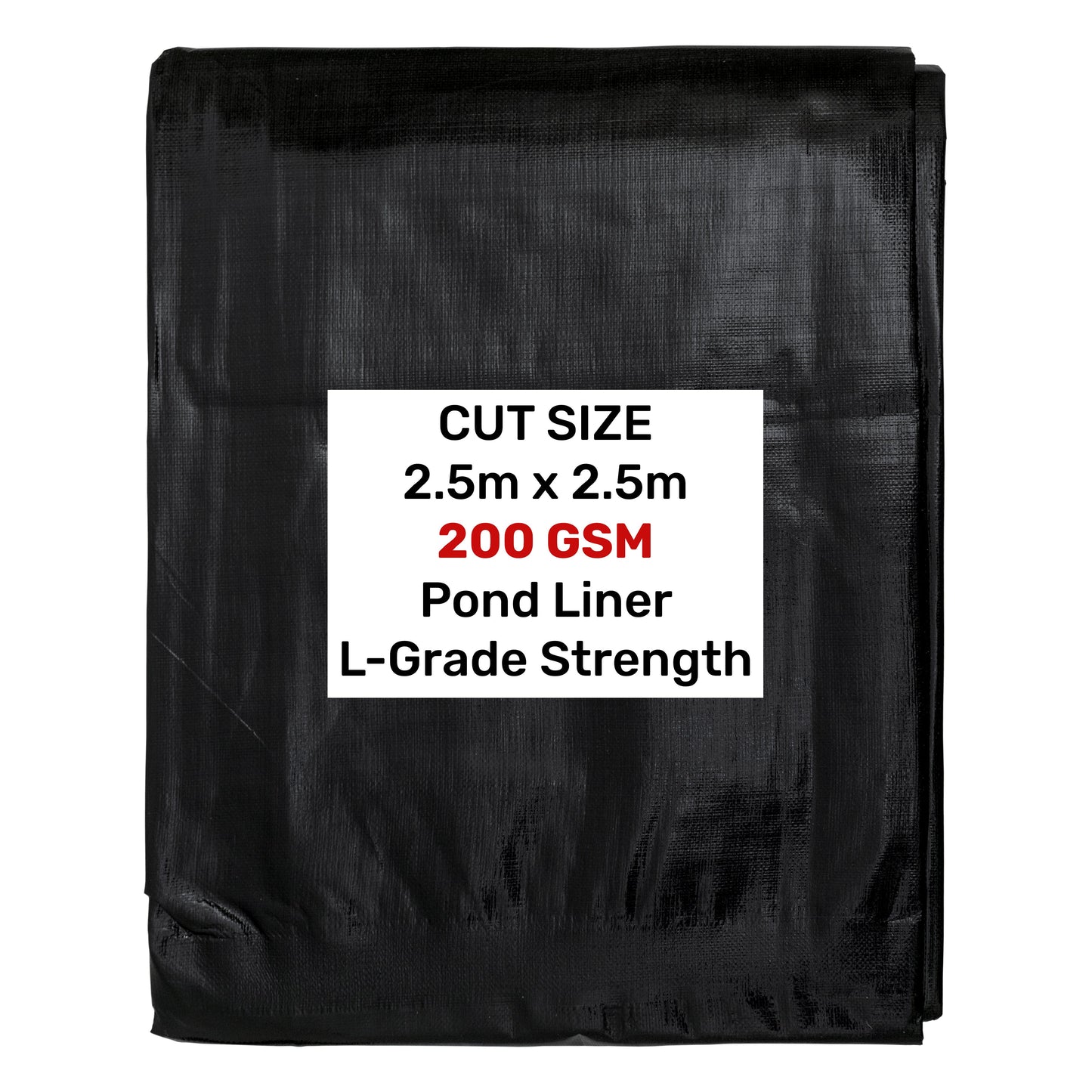 L‑Grade Flexible Garden Pond Liner – 2.5m × 2.5m