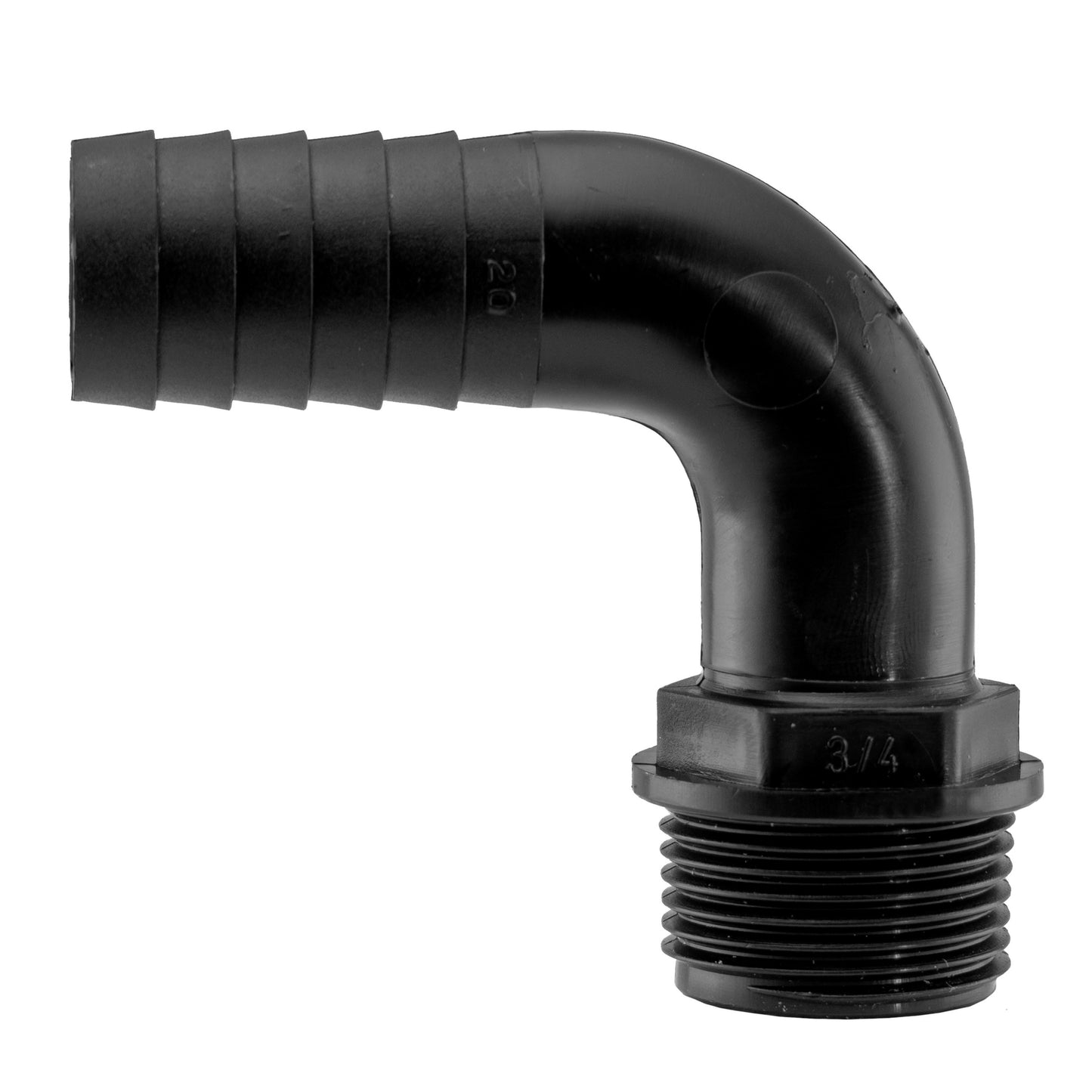 IBC 2” S60X6 Cap with Large Plastic Valve and 20mm Pond Elbow Barb