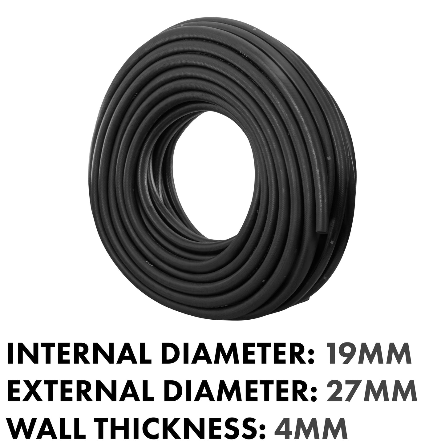 19 mm Braided Rubber Fuel & Oil Hose – SAE J30 R6 Compliant
