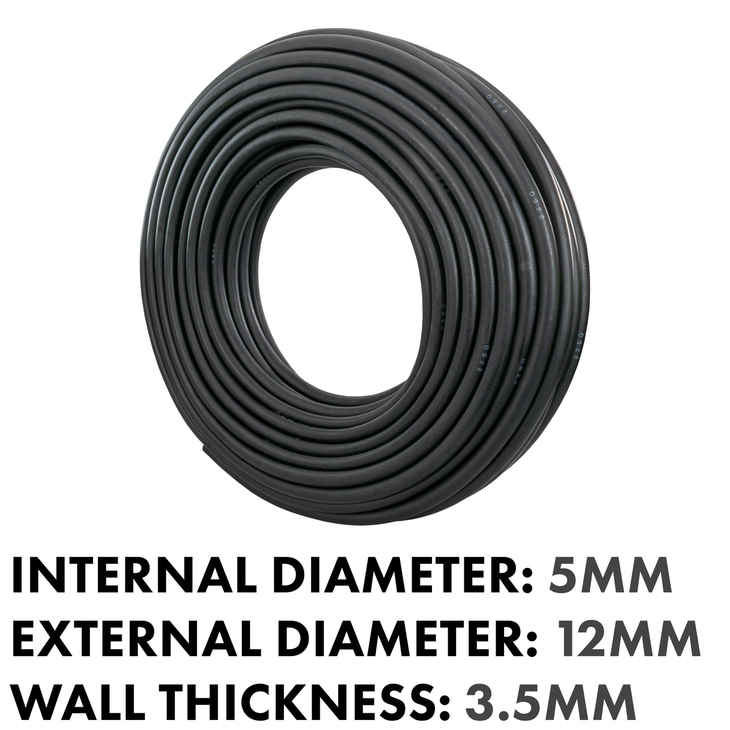 5 mm Braided Rubber Fuel & Oil Hose – SAE J30 R6 Compliant