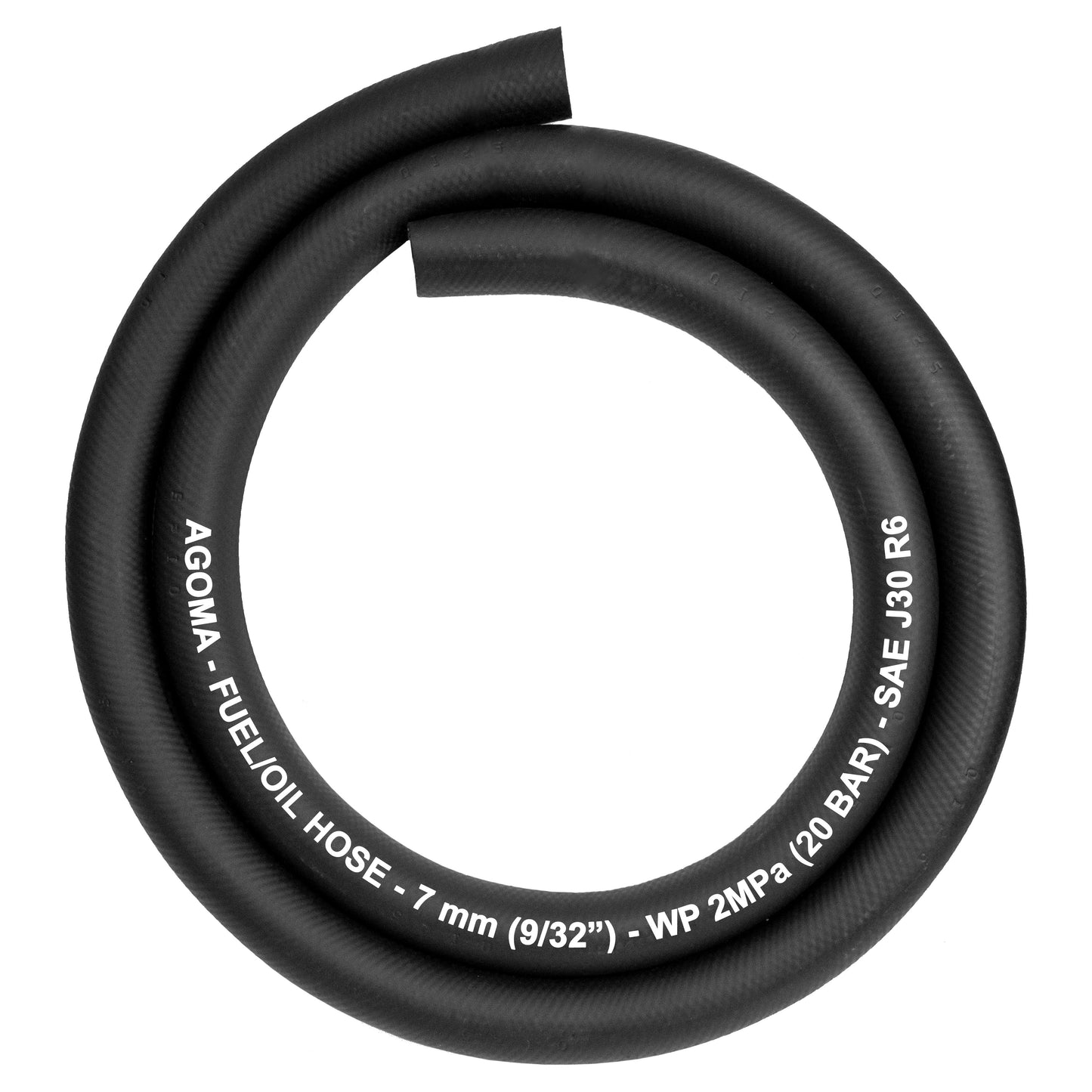 7 mm Braided Rubber Fuel & Oil Hose – SAE J30 R6 Compliant