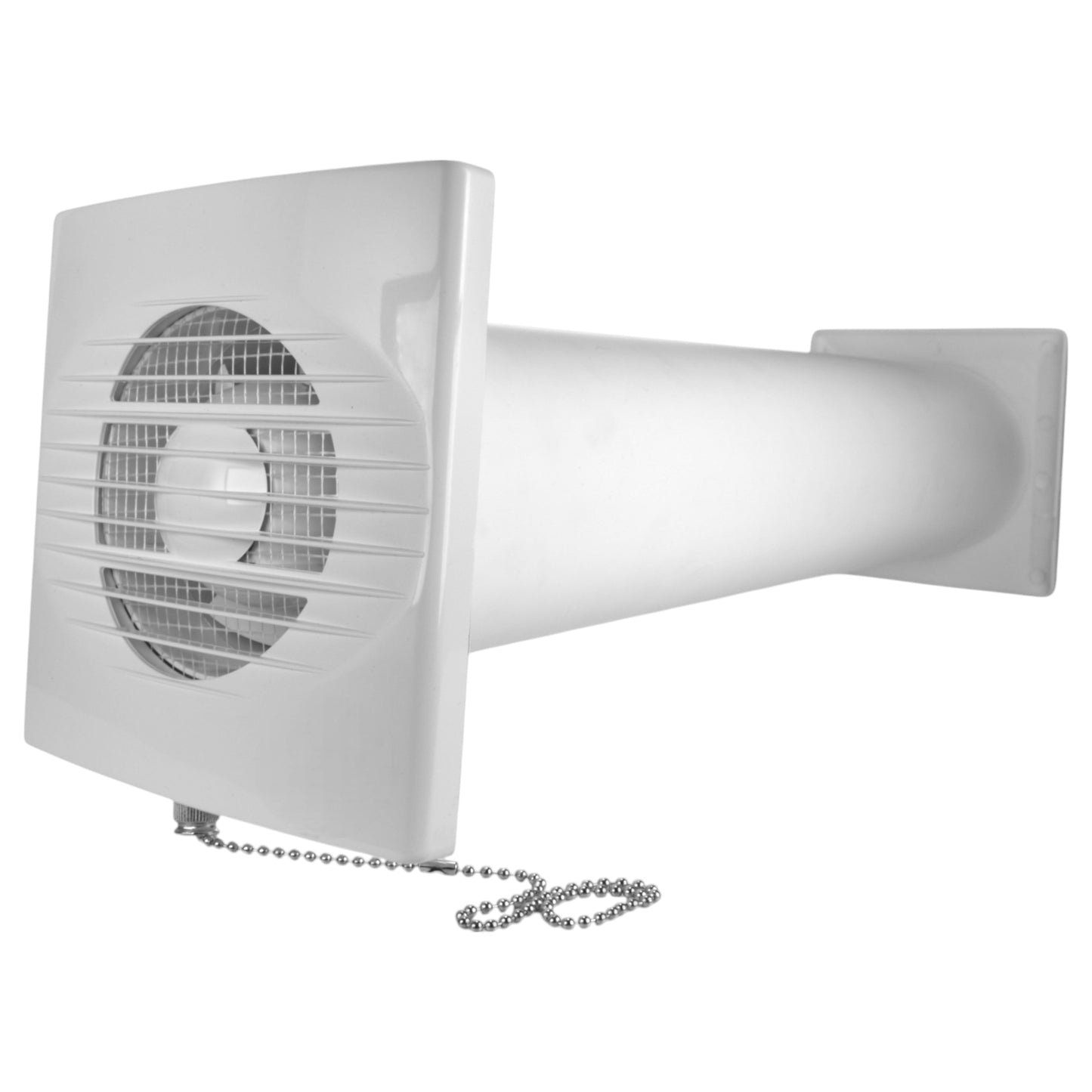 RICO Bathroom Extractor Fan Kit with Pull-Cord Switch and Brown External Wall Vent