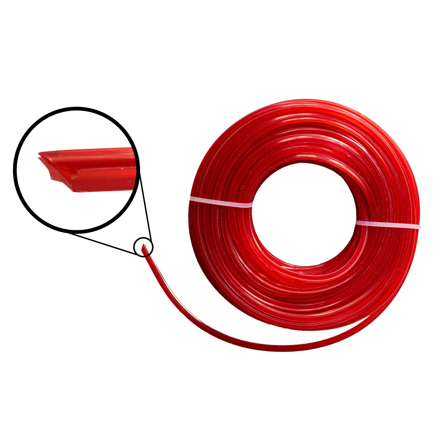 Red Star Shaped Grass Trimmer Line – 2.4mm x 15m