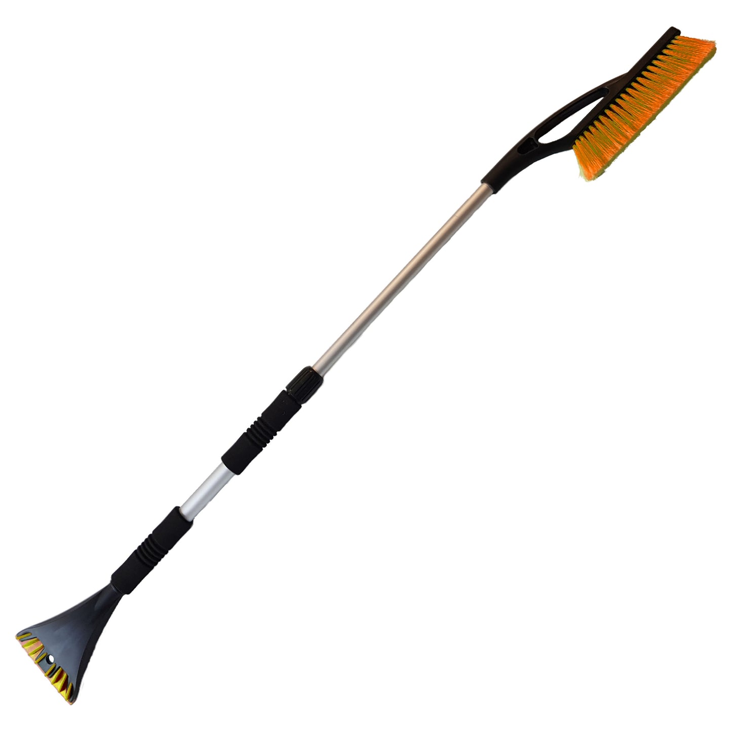 Orange Extendable Snow Brush with Ice Scraper
