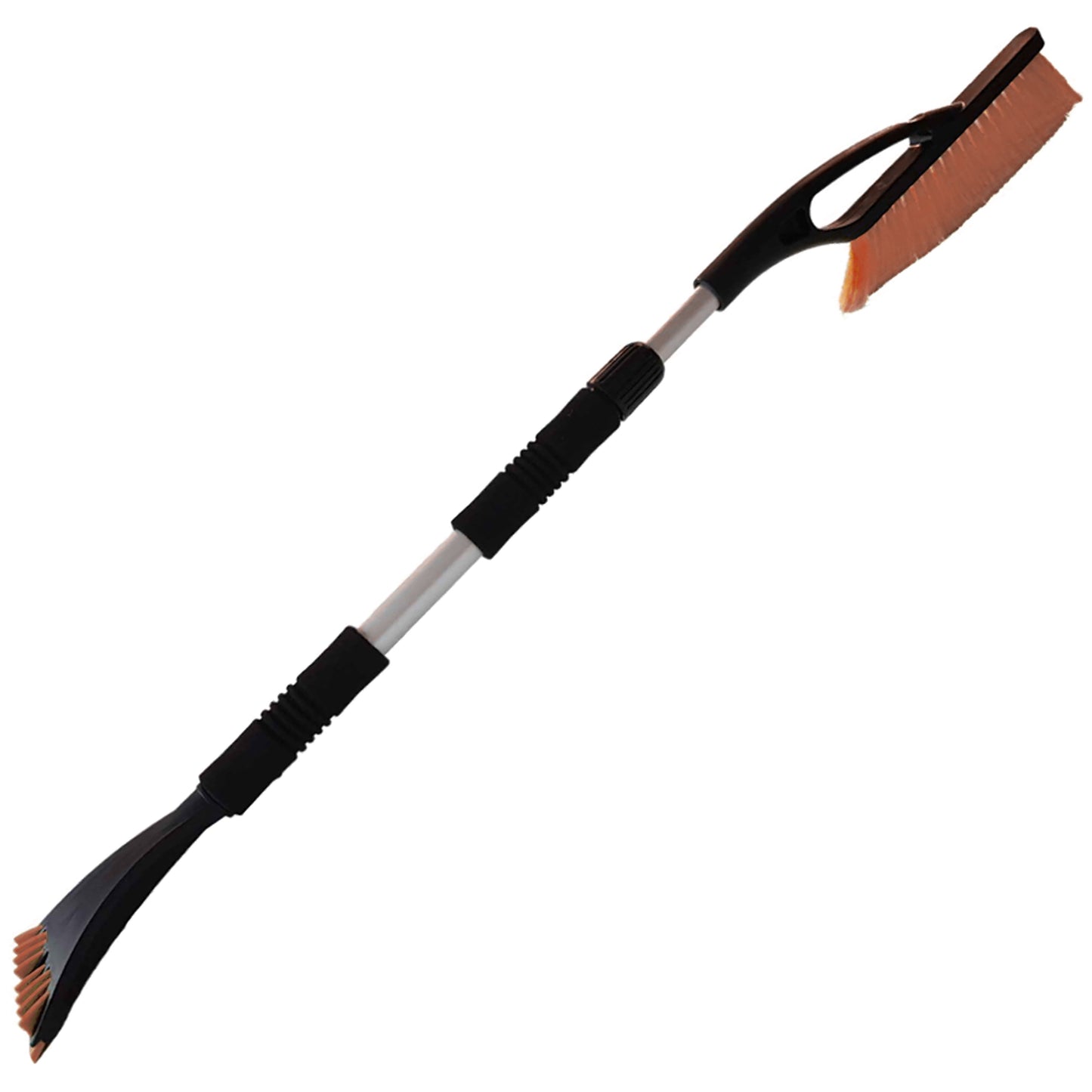 Orange Extendable Snow Brush with Ice Scraper
