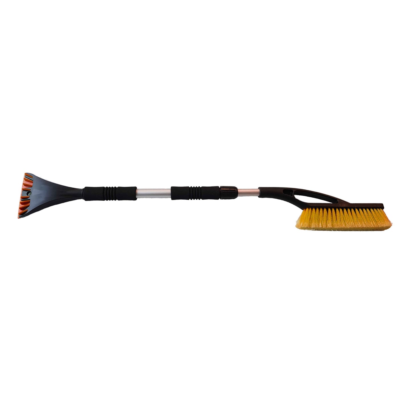 Orange Extendable Snow Brush with Ice Scraper