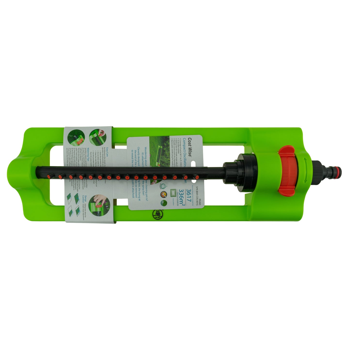 Cost Wise Oscillating Sprinkler, Green Finish