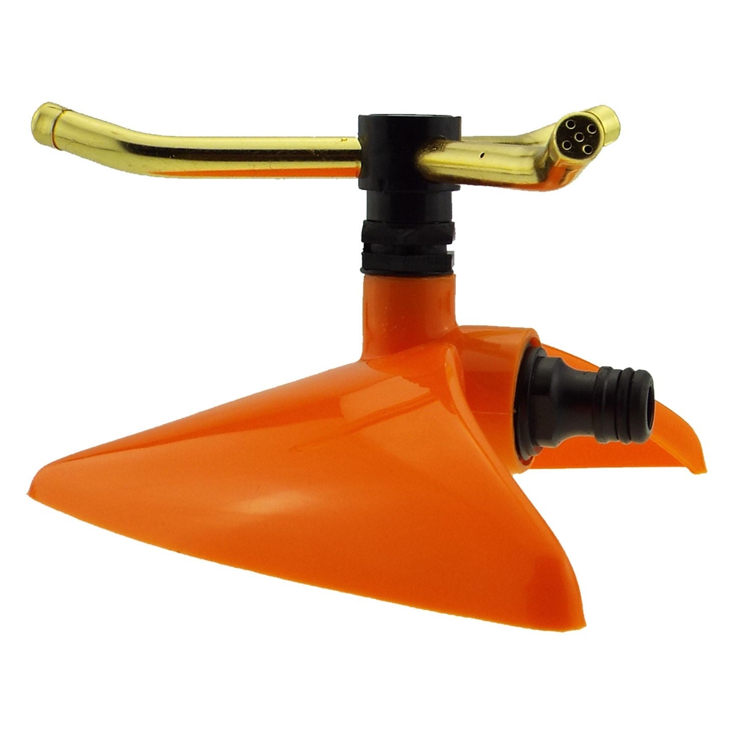 Orange Leaf 3‑Arm Rotating Garden Sprinkler