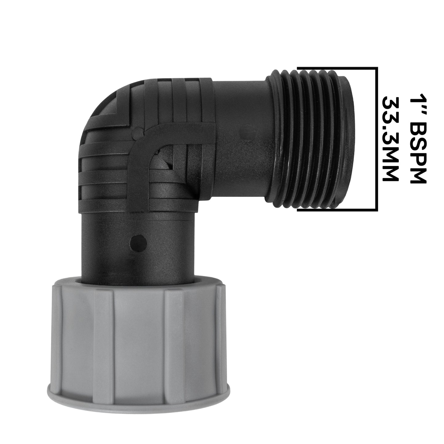 1" BSP Swivel Elbow Connector – Male x Female