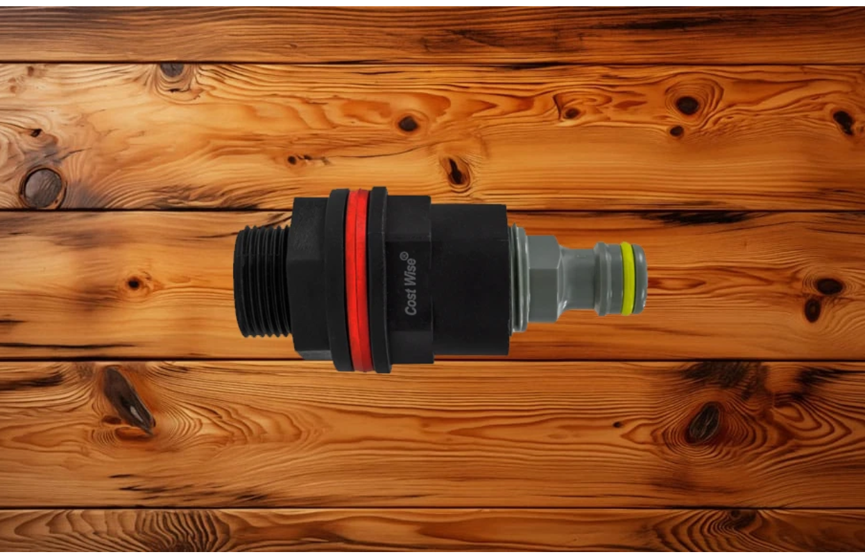 1/2" BSP Water Butt/Rain Barrel Outlet Adaptor + Hose Connector (21mm Hole)