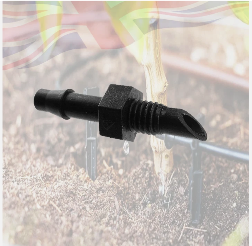 20pcs Antelco Micro Irrigation Adaptors – 4mm Barb x Thread Fittings