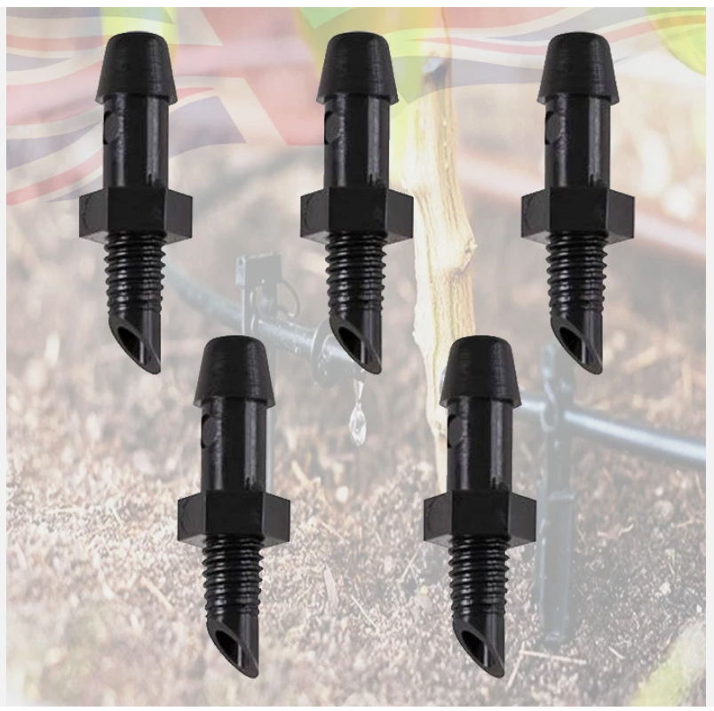20pcs Antelco Micro Irrigation Adaptors – 4mm Barb x Thread Fittings