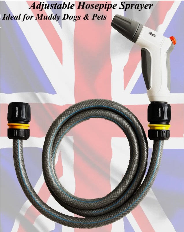 Adjustable Hosepipe Sprayer Dog Bathing Kit – Ideal for Muddy Dogs & Pets