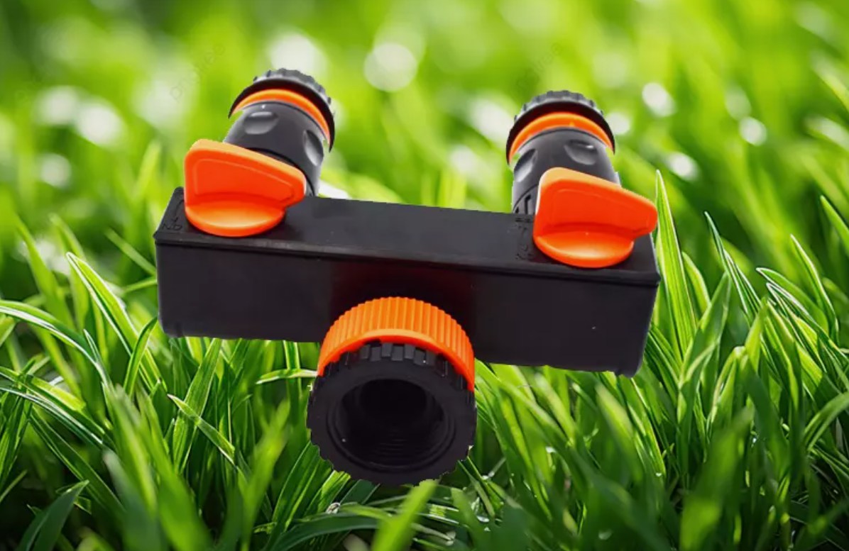 Dual Connector 2-Way Tap Splitter for Easy Garden Hose Irrigation!!