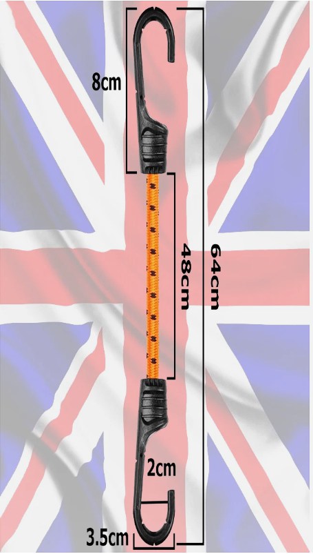 Elastic Bungee Straps 60cm (24") – 2 Pack for Luggage, Camping & Travel
