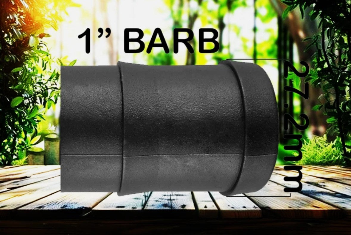 IBC Adapter – S60x6 Coarse Thread to 1" Barb for Water Tank Outlet Connection