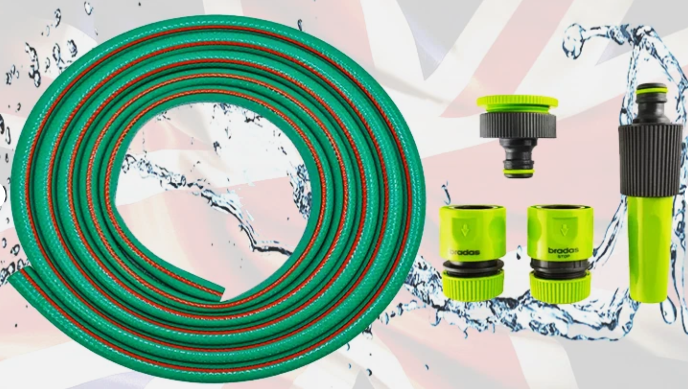 20m Garden Hose (1/2") – Includes Spray Lance, Tap Fitting & FREE Connector Kit