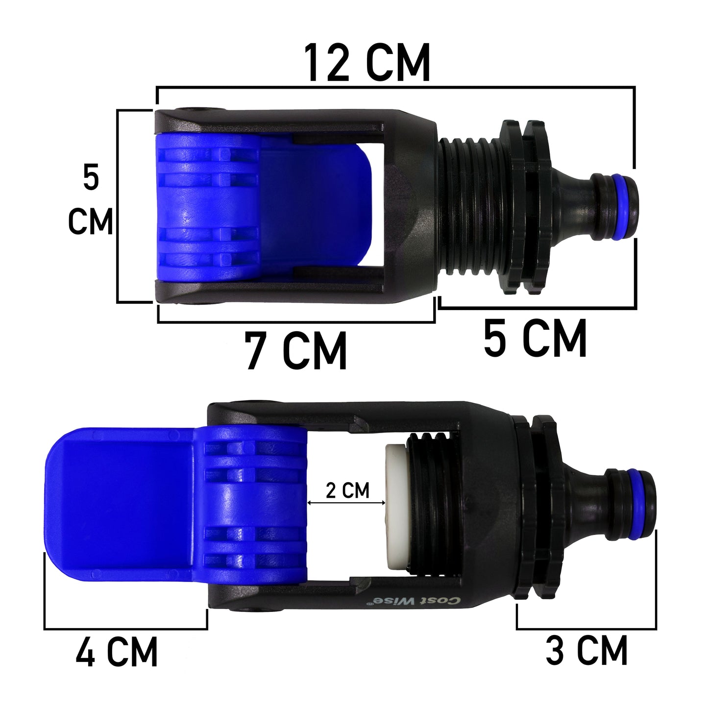 Non-Branded Blue Adapter for Kitchen Tap