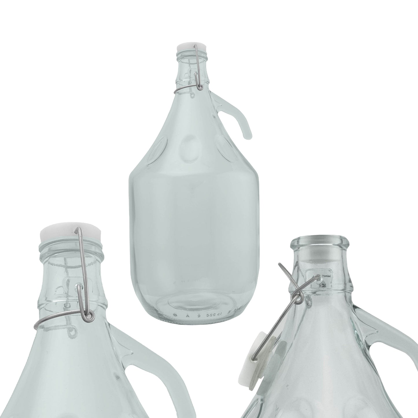 5‑Litre Glass Demijohn Bottle with Swing‑Top Lid
