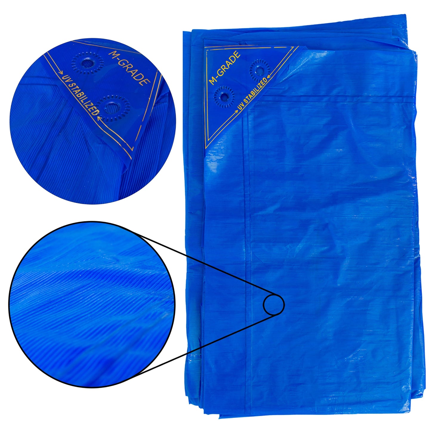 Blue M-Grade LLDPE Tarp 2m x 3m