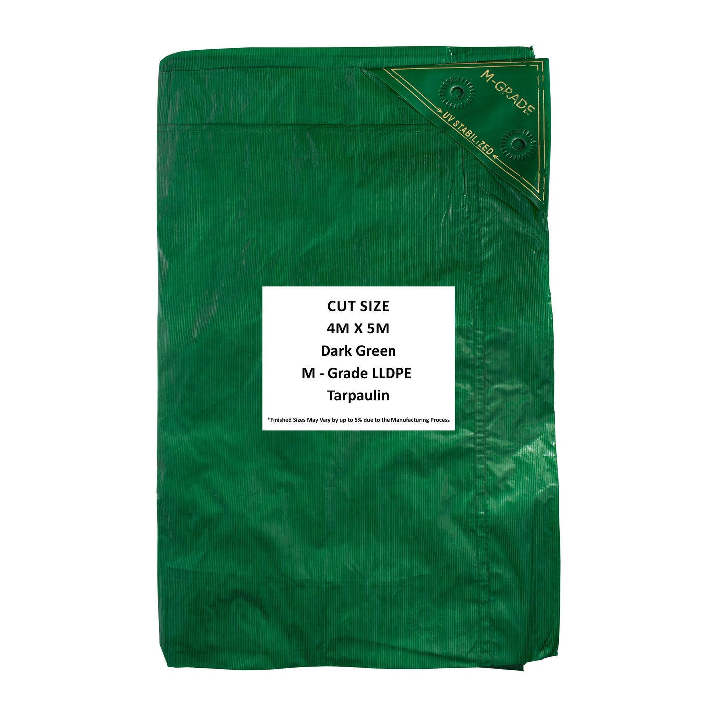 Green M-Grade LLDPE Tarp 4m x 5m
